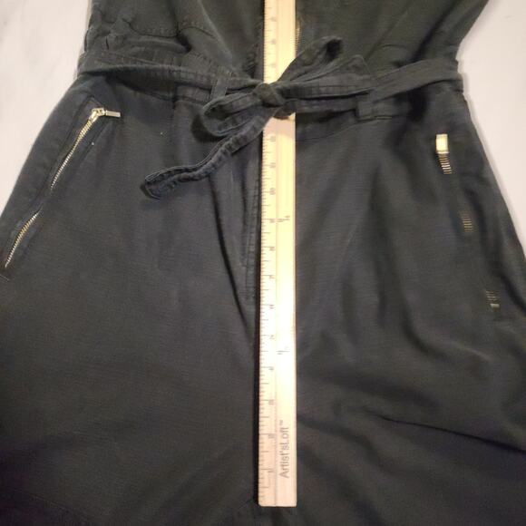 Anthropologie Halsey Utility Jumpsuit Womens Size M Black Boiler Mechanic Alt - Picture 6 of 9